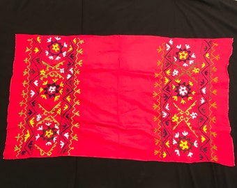 Antique Afghan Suzani: Hand-Embroidered Cotton Wall Tapestry