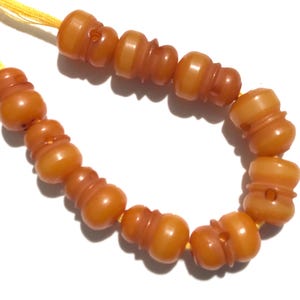 Perle di ambra copale, perle di ambra marocchina antica con due fori laterali, perle antiche, perle a strati o collegate