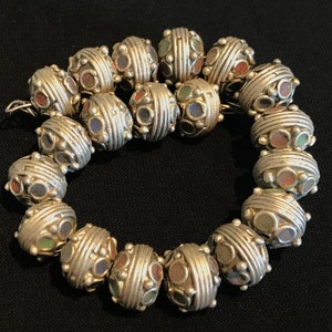 Moroccan Beads , 19 Beads , Berber Beads , Moroccan Enamel Bead, Berber Tribal Jewelry , Enamel Bead , Tagmout Beads , Tribal Jewelry