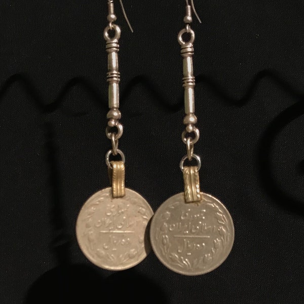 Coins Earring, Vintage Earring, Coins-Antique earring, collectors Earring,vintage antique Coins,Coin Earring.....