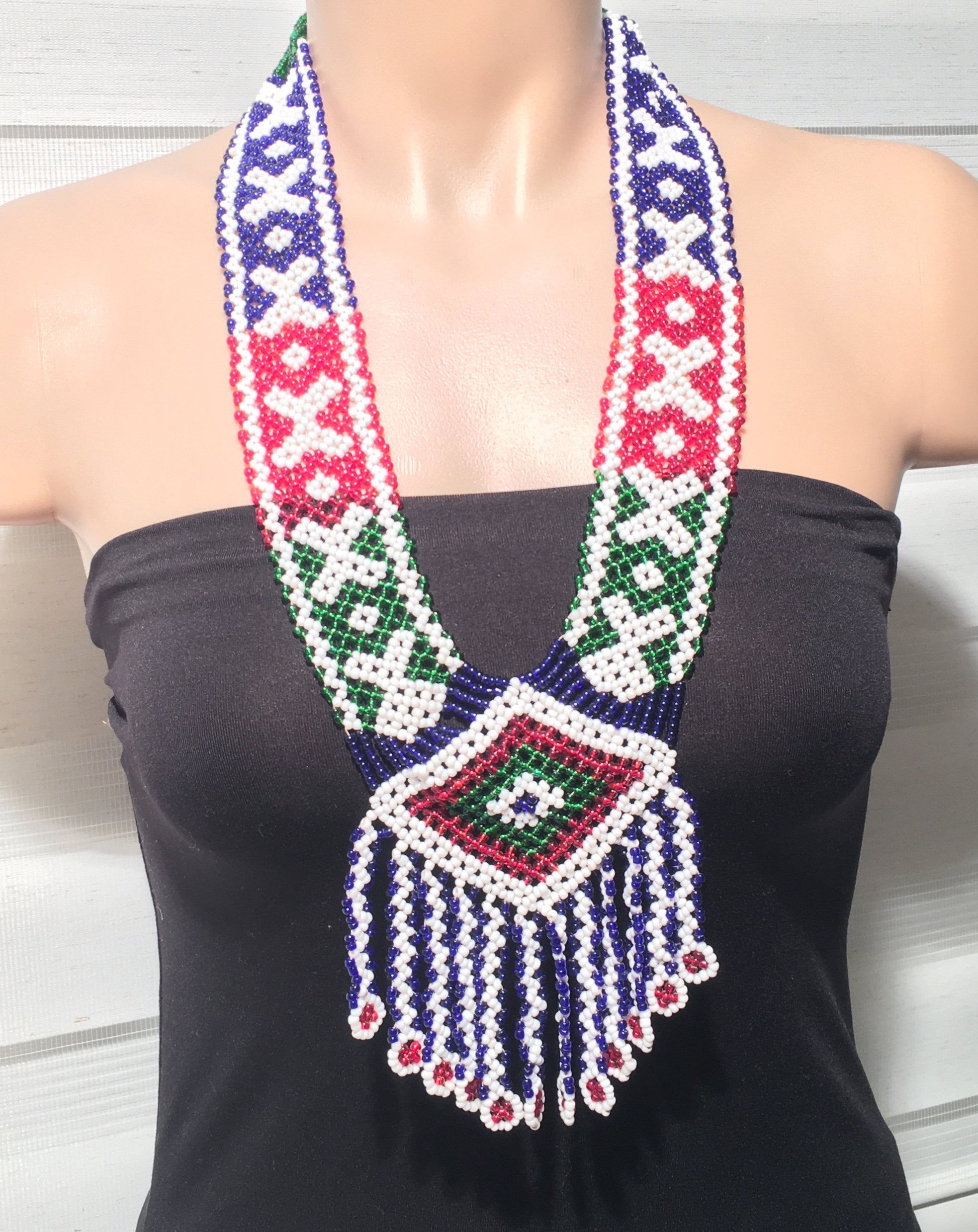 Vintage Kuchi Glass Bead Necklace: Nomadic Tribal Jewelry - Etsy