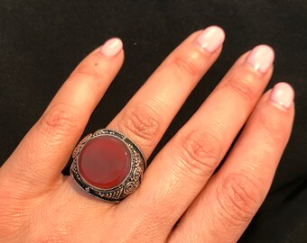 Anillo tribal vintage, talla 10, joyería bohemia