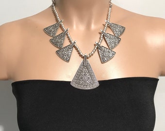 Halskette-Nahöstlicher Schmuck, Ethnische Halskette, Handgefertigte Halskette-Frauen Geschenk, Statement Halskette