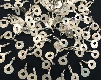 100 Vintage Kuchi Charms:  Tribal Metal Charms