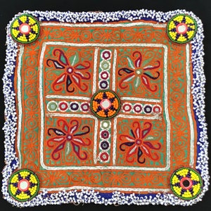 Teapot Coaster,Old Textiles,Embroidery-Antique Pot Platter , Tea Pot Mat, Kettle Mat,Afghanistan Women Handwork
