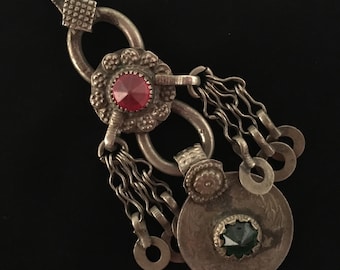 Antique Coin Pendant: Silver Tone Collectors Jewelry
