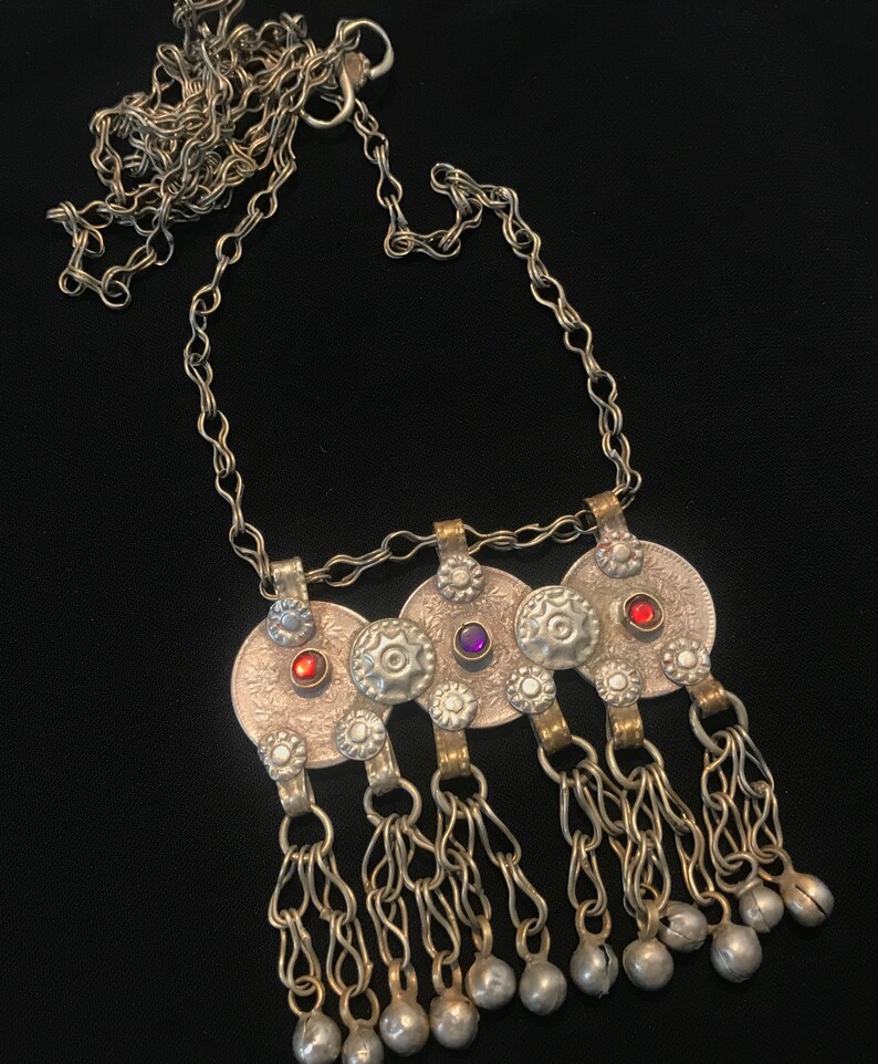 Exotic Kochi Necklace-Kuchi Necklace-collectible statement necklace-Billy Dance Jewellery-Middle Eastern Neck Piece Coin Necklace