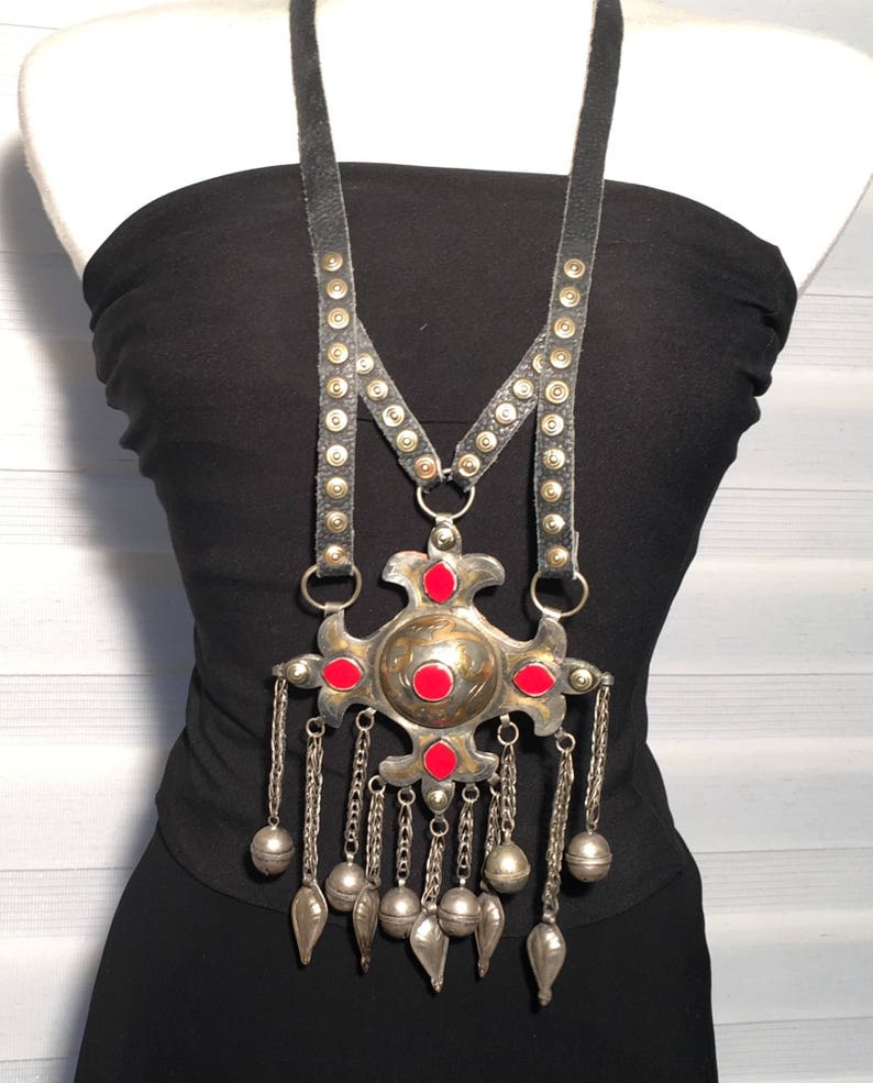 Vintage Necklace,Turkmen Jewelry,Turkmen Necklace,Afghan kochi Tribe,collectible,statement necklace,Billy Dance Necklace,Nomads Jewellery,