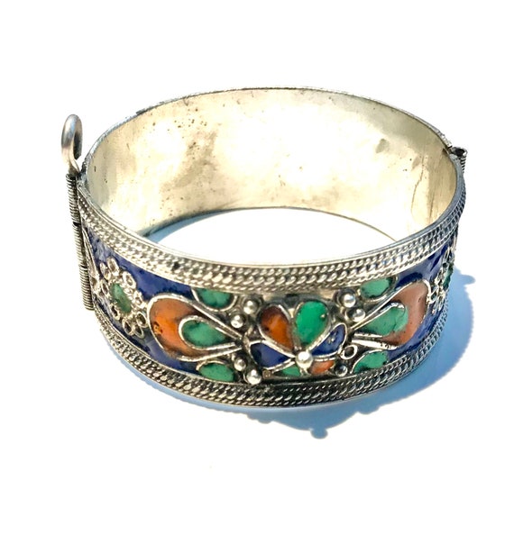 Enameled Bracelet ,Old Moroccan Berber Bracelet ,… - image 1