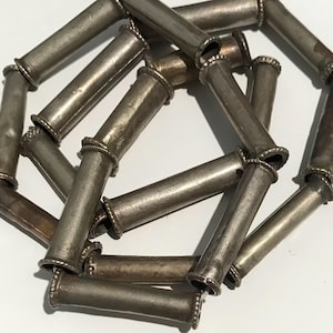Tube Beads, 19 Beads,Vintage Beads,Vintage Beading,Vintage finding, Bead Suppliers,Tribal Components, Craft Supplies,Handmade Beads