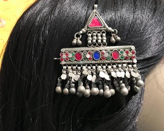Vintage Afghan Hair Clip: Nomadic Kuchi Jewelry - Etsy display picture 3