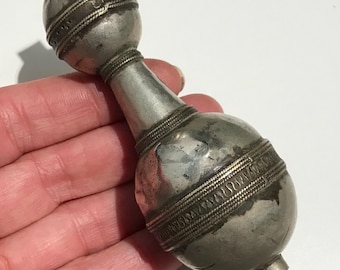 Contas de metal turcomanas antigas: fornecimento de joias tribais afegãs artesanais