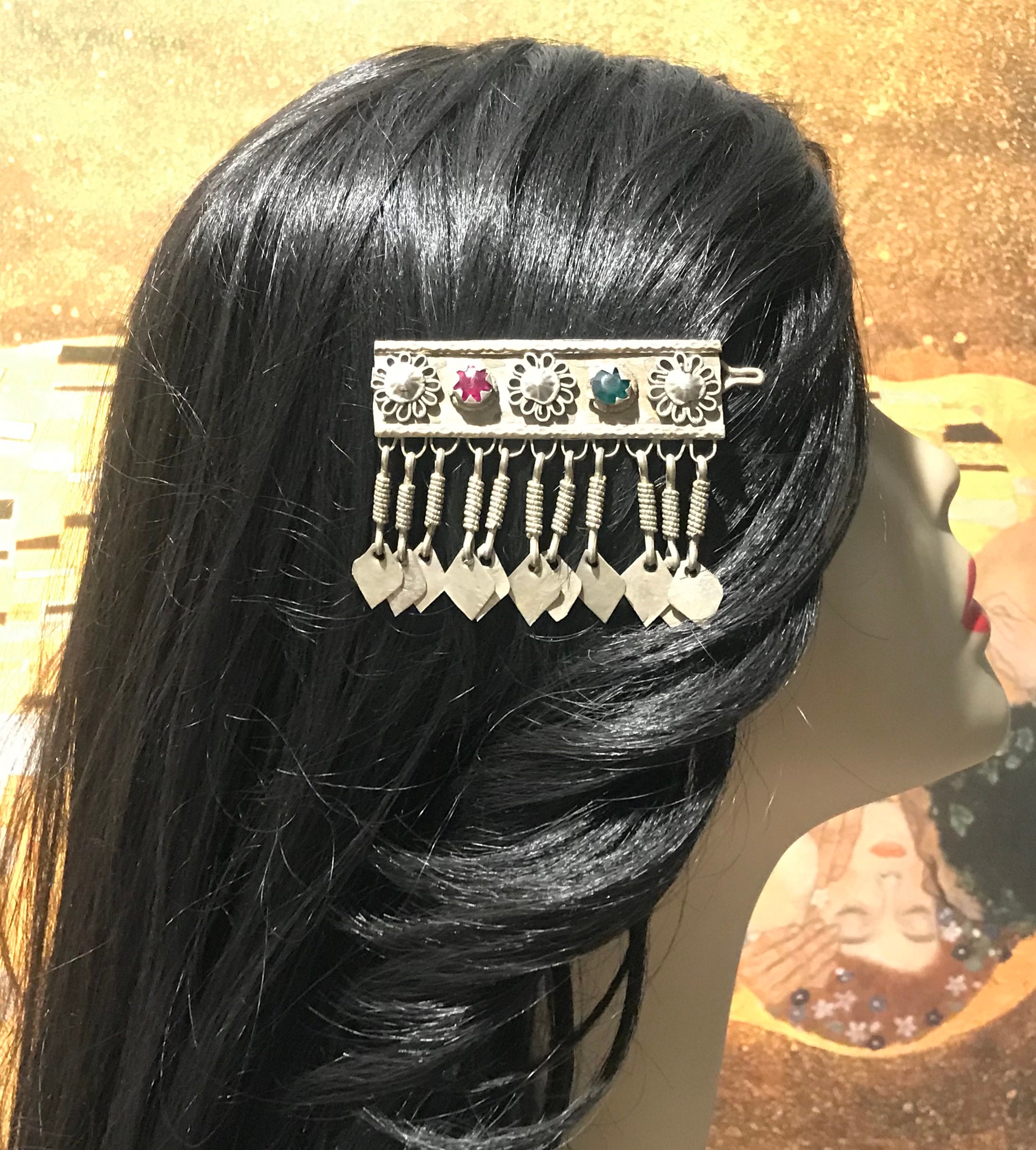 Vintage Hair Clip-kochi Hair Accessory-nomadic Jewellery Afghani Vintage Hair Clip-kochi Hair Accessory-nomadic Jewellery Afghani