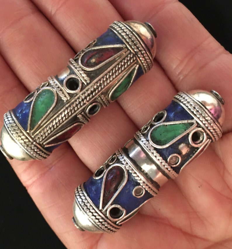 Moroccan Beads Berber Beads Moroccan Enamel Bead Berber Etsy