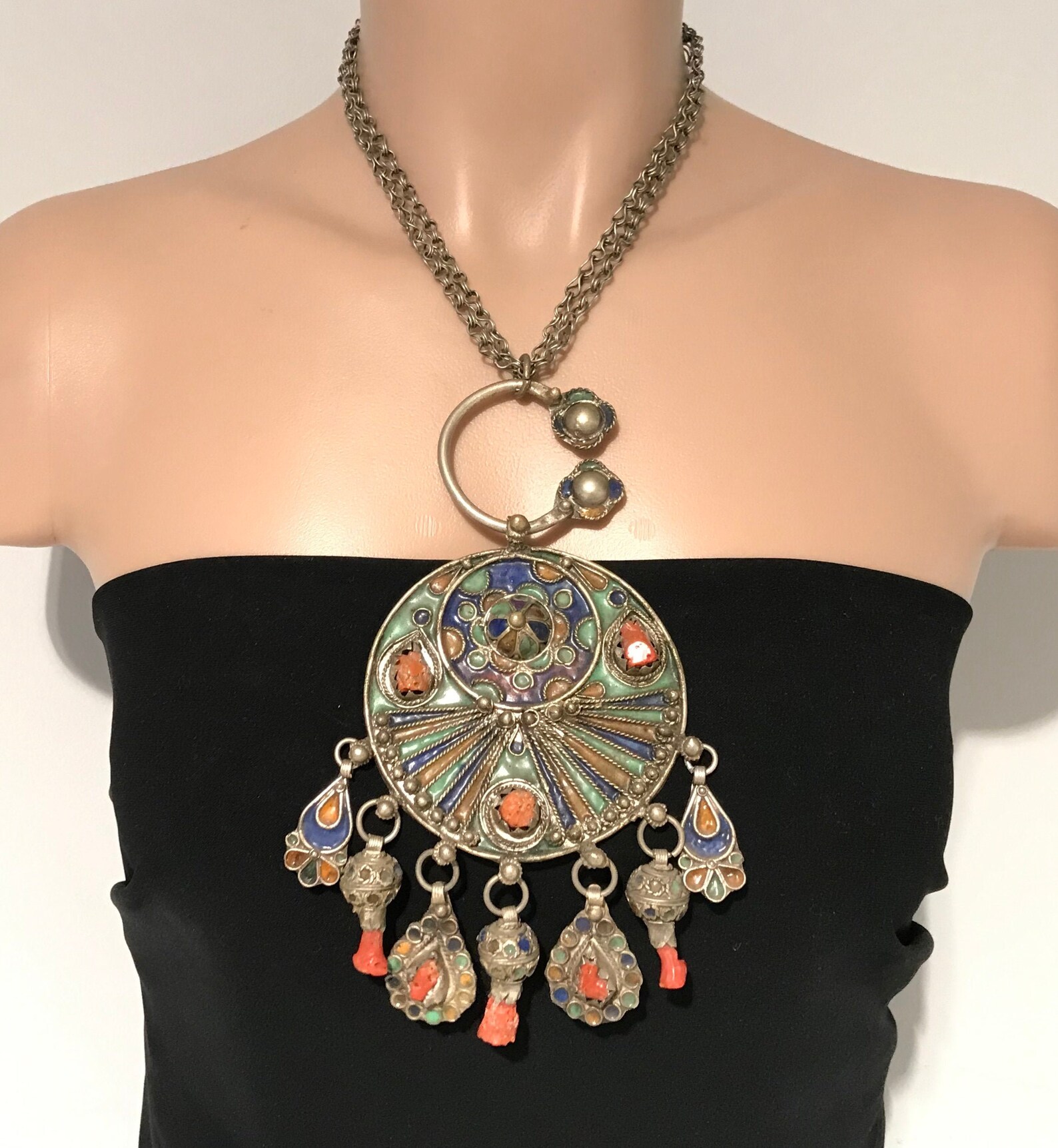 Moroccan Necklace Old Moroccan Berber Necklace Moroccan Etsy