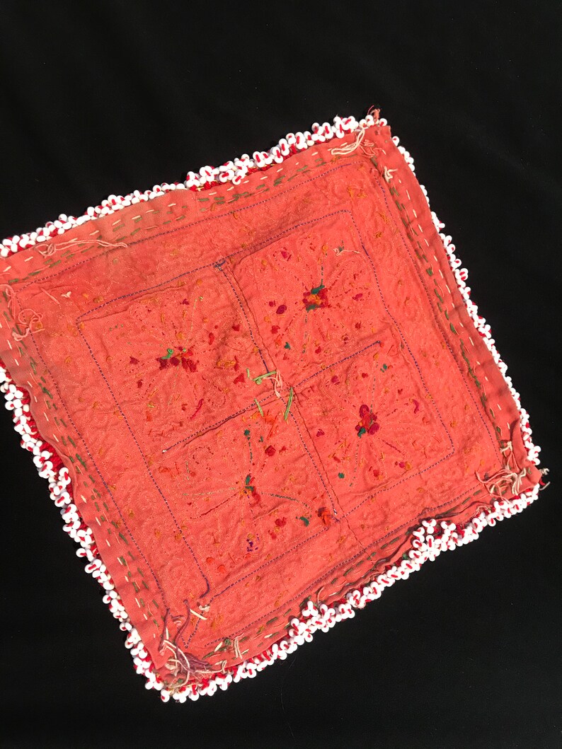 Teapot Coaster,Old Textiles,Pashtun Embroidery-Antique Embroidery,Pashtun Handwork,Silk Thread,Silk Fabric,Afghanistan Handmade,