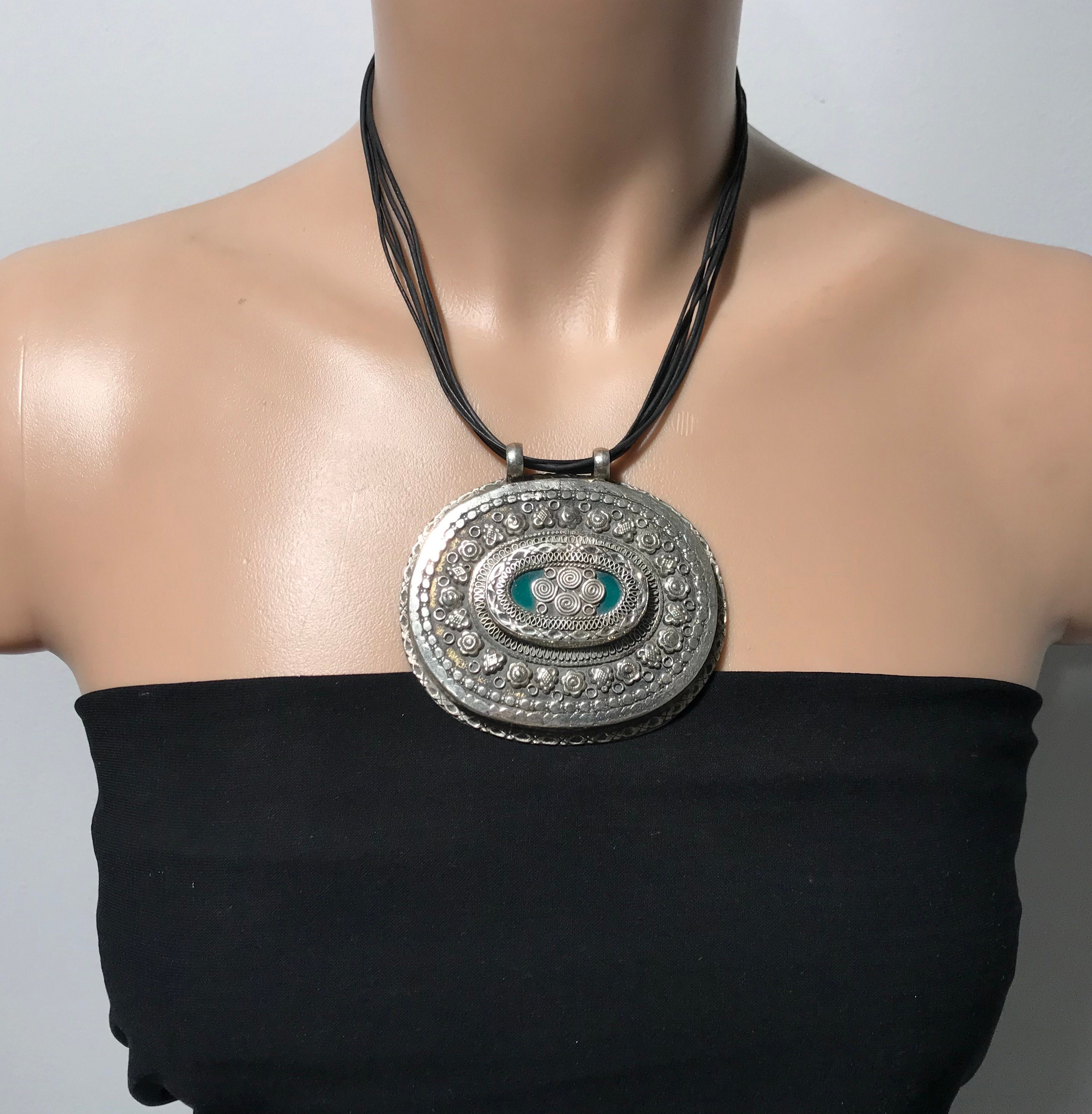 Vintage Kazakh Coin Silver Necklace: Tribal Statement Jewelry - Etsy
