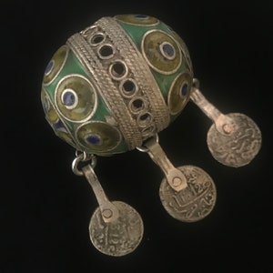 Moroccan  Beads , Berber Beads , Moroccan Enamel Bead, Berber Tribal Jewelry , Enamel Bead , Tagmout  Egg Beads , Tribal Jewelry