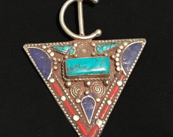 Handmade Berber Tuareg Cross Pendant: Moroccan Tribal Jewelry