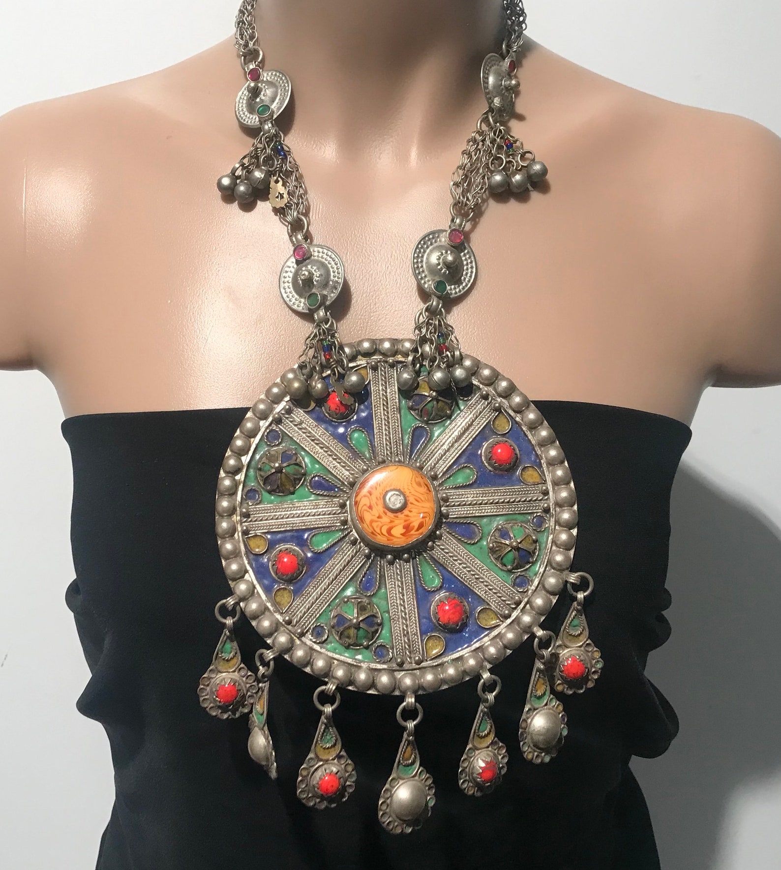 Moroccan Necklace Old Moroccan Berber Necklace Moroccan Etsy