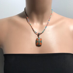 Bohemian Necklace,Handmade Jewelry, Colorful Tribal Necklace, Ethnic & Exotic Necklace