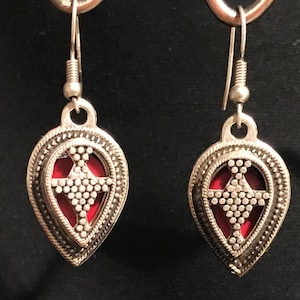 Tribal Earring- kazakh Style Earring Nomadic Earring- Tribal Jewelry , middle Eastern jewel,Tribal Belly Dance Jewelry Tribal Boho Jewelry..