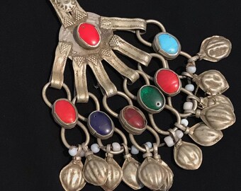 Kuchi Coin Pendant,Tribal Necklace,Statement Necklace, Boho jewelry,Nomadic Pendant,Hundmade Pendant,Gift For Her