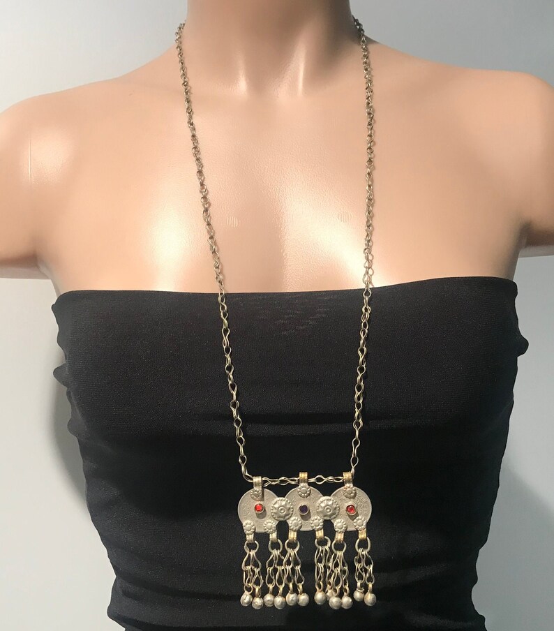 Exotic Kochi Necklace-Kuchi Necklace-collectible statement necklace-Billy Dance Jewellery-Middle Eastern Neck Piece Coin Necklace