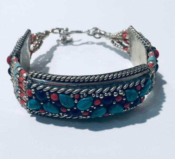 Bracelet-Vintage Style Bracelet- Tribal Jewelry-N… - image 1