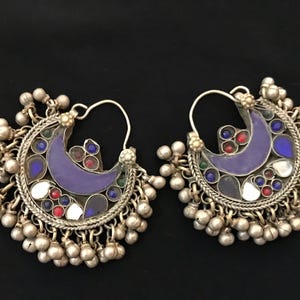 Ethnic Earrings, Handmade Hoops,Kuchi Earrings,Afghan Jewelry,Tribal Hoops, Ethnic Earrings,Gypsy Jewelry,Boho Hoops, Bohemian Earring,