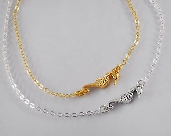 Seahorse Anklet Seahorse Jewelry Dolphin Anklet Dolphin Jewelry Bohemian Leather Ankle Bracelet Cute Anklet Summer Anklet Made in USA