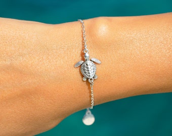 Rurah 5Pcs Bracelet Set Women Map Sea Turtle Love Bracelet Turtle Heart Map Pendant Bracelet Wrist Chain Jewelry Accessories