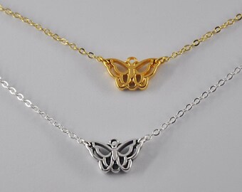 Acrylique Papillon Monarque Chaîne Collier Sautoir Pendentif Collier Bijoux Pour Femme Charms