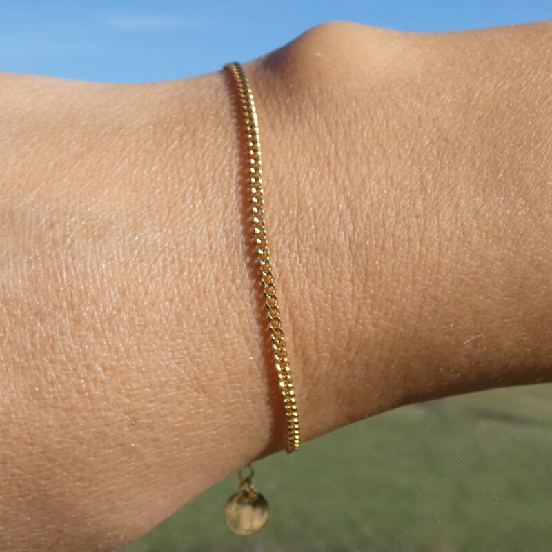 FINE CHAIN BRACELET GOLD BRASS main image 1