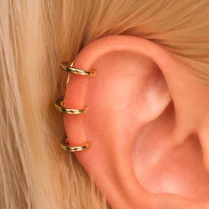 Dainty Cartilage Ear Cuff • No Piercing Required • 18K Gold Vermeil or Sterling Silver
