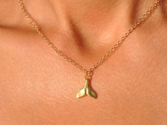 14K Yellow Gold Whale Tail Pendant (S/M/L/XL) (Chain Sold Separately) –  Makani Hawaii