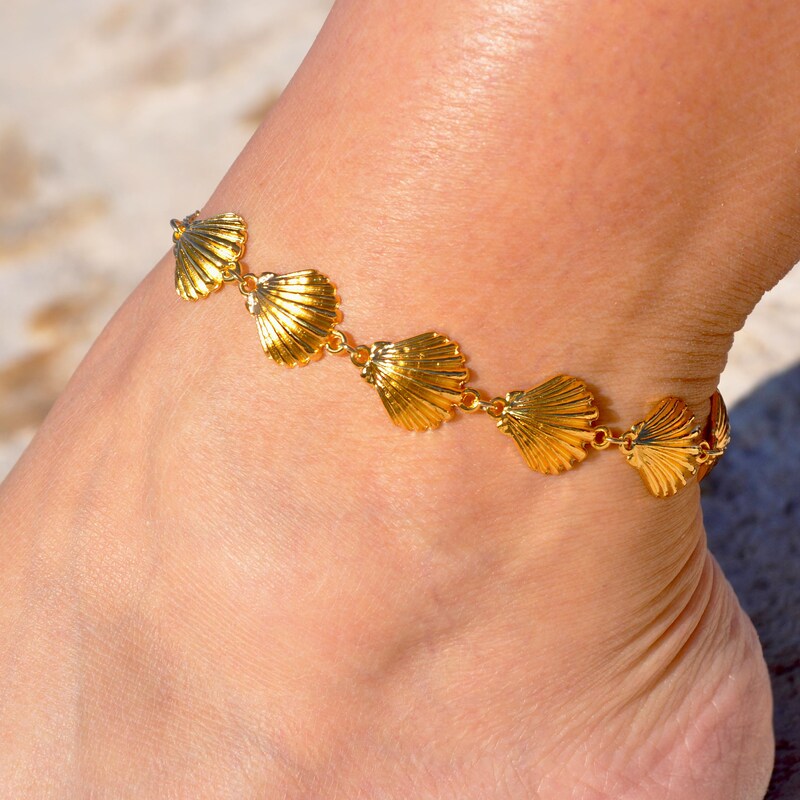 Seashell Anklet - Etsy