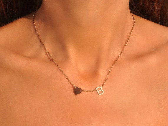 Spaced Letter Name Necklace Initial Name Necklace Spaced Out