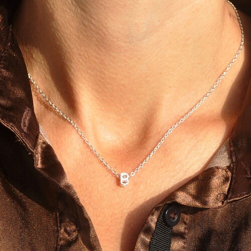 Minimalist Sterling Silver Initial 