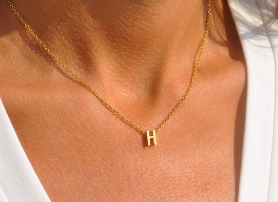 Waterproof initial necklace deals