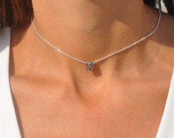 Initial Choker | Letter Choker, Personalized Choker Necklace, Custom Choker, Dainty Choker, Name Choker, Gift For Her, Bridesmaid Gift SSM54