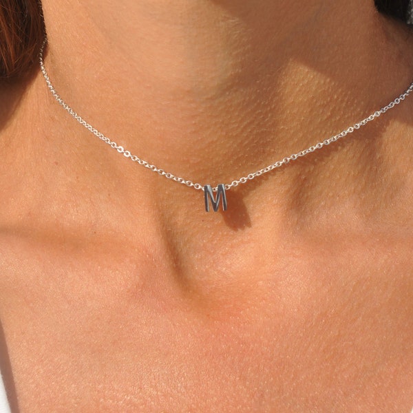 Initial Choker | Letter Choker, Personalized Choker Necklace, Custom Choker, Dainty Choker, Name Choker, Gift For Her, Bridesmaid Gift SSM54