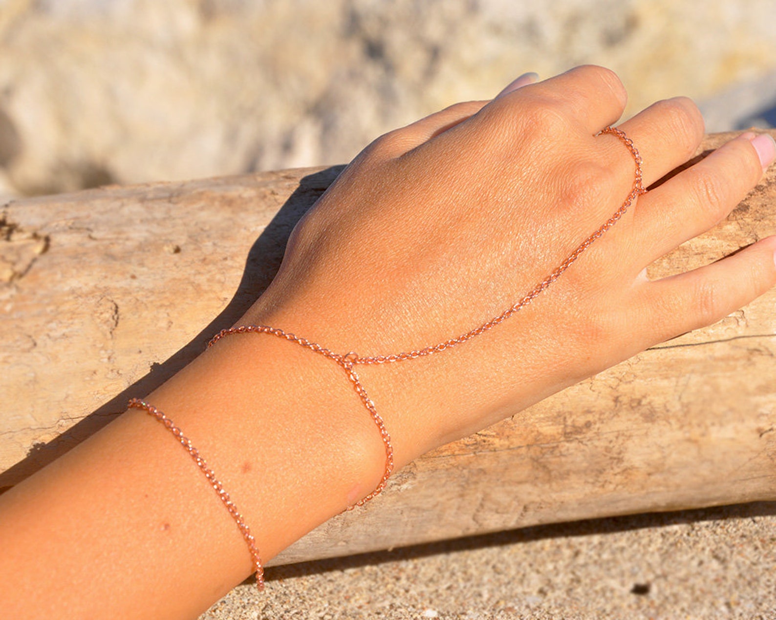 Gold Hand Chain Bracelet Finger Bracelet Layering Bracelet Etsy