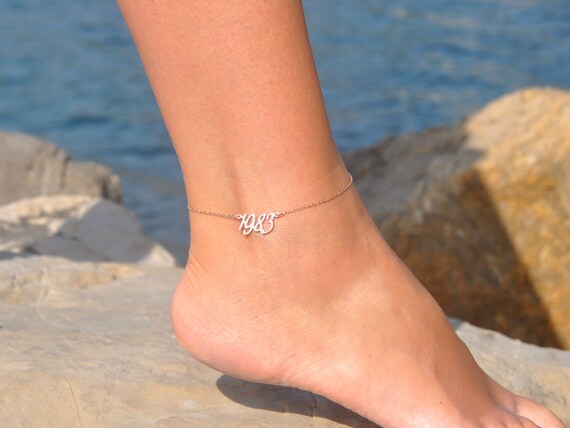 Custom date anklet deals