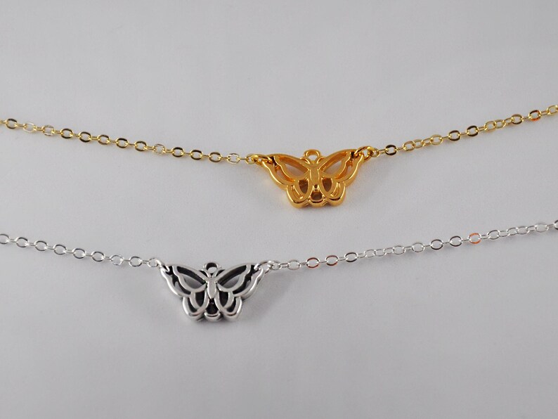 Butterfly Anklet Personalized Gold Butterfly Charm Ankle Etsy