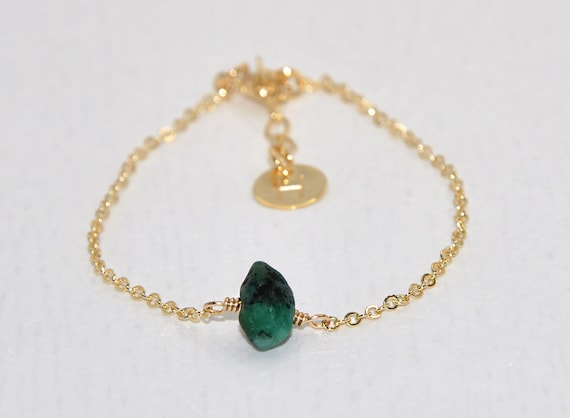 Raw 2024 emerald bracelet