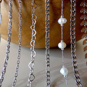 Stainless Steel Chain Anklet | Curb Chain, Paperclip Chain, Figaro Chain, Twist Chain, Silver Anklet, WATER and TARNISH Resistant Anklet