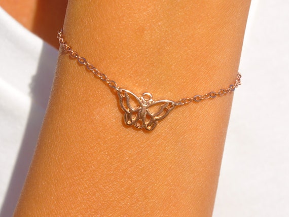 10k Yellow And Rose Gold Over Sterling Silver Diamond Accent Butterfly  Bracelet | Diamond Bracelets | Jewelry & Watches | Shop The Exchange