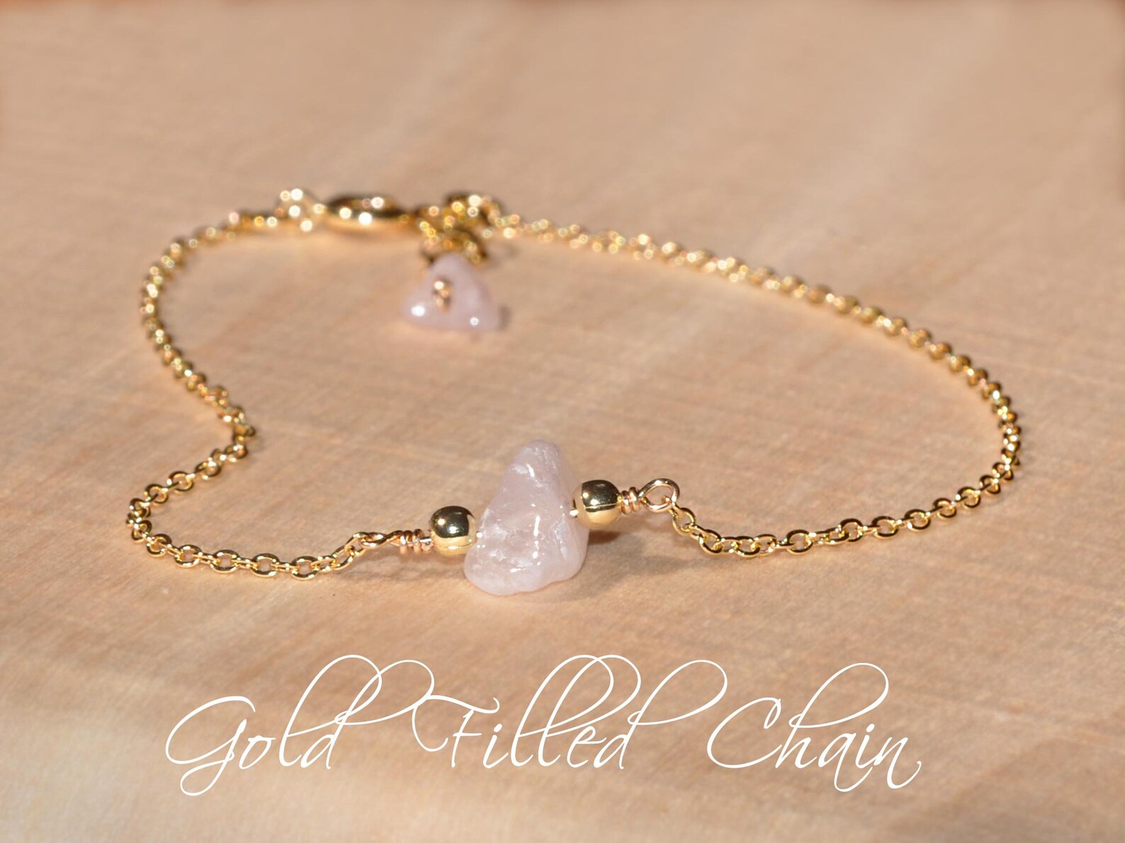 Rose quartz ankle bracelet Clearance