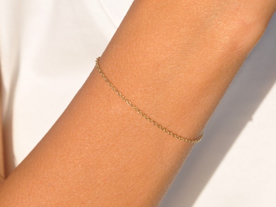 Sterling Silver Chain Anklet, Dainty Sterling Silver Chain Anklet– Jewelry  By Tali